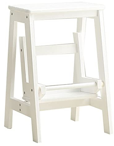Tabouret de Douche,Tabouret de Bain pour Personnes âgées, escabeau de Chaise d'échelle à 2 marches ， Chaise d'escalier en Bois Grande échelle de Marche Multifonction Pliante Cuisine marchepied de