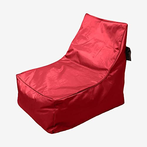Home36 Mr. Bean Sitzsack Relax Chair, 75 x 70 cm, Sitzsack Outdoor, Bean Bag, Relaxliege, Liegekissen, gemütliches Sitzkissen Liege für Balkon & Garten ROT - Füllmaterial separat erhältlich