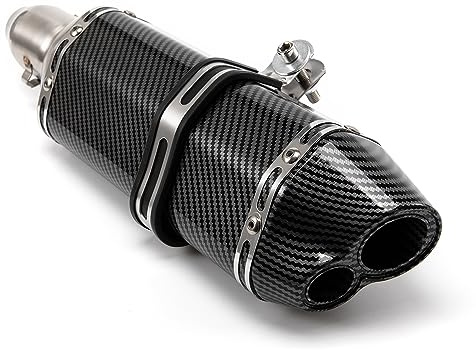 Moto Tube d'échappement 36mm 51mm Slip universel d'échappement sur Compatible avec ATV Dirt Bike Street Bike Scooter (B)