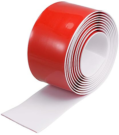 QUARKZMAN Boden Randbeschnitt Streifen Selbstklebend 3 Breit PVC Flach Laminate Tür Cover Streifen für Laminat Türöffnung Höhe Weniger Als 4mm/0.15 Weiß 9.84Ft