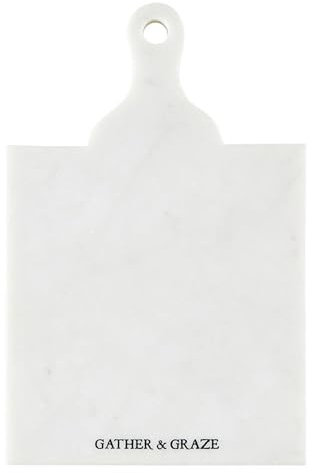 Santa Barbara Design Studio Tablas de charcutería de mármol, tabla de cortar para queso, 10.75 pulgadas de largo x 7 pulgadas de ancho x 0.5 pulgadas de alto, reúne y pasta