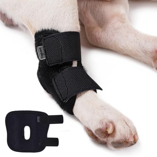 MeiAOBest Short Leg Dog Hock Braces Protects Wounds Wrap Sleeve,Dog Joint Fixation Protective Bracket Splint_L