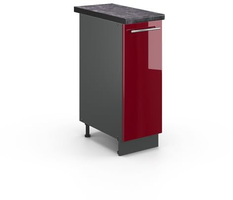 Vicco Apothekerschrank Fame-Line, Bordeaux Hochglanz, 30 cm