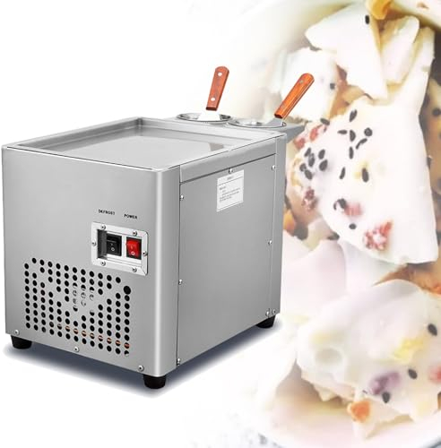 Commercial Rolled Ice Cream Machine, Stainless Steel Stir-Fried Ice Cream Roll Maker, Yogurt Fry ice Cream Machine,for Dessert Shop