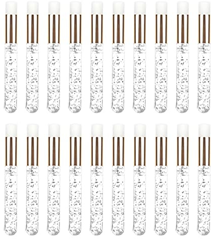 20 cepillos de champú para pestañas, limpiador de pestañas, herramienta para quitar las pestañas, plata, oro plateado