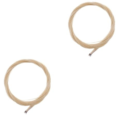 FUNOMOCYA 2stücke Natural Erhu Hair Langlebiges Pferdehaar Für Violin Und Bratschenbögen Perfekter Ersatz Für Alte Bogenhaare Für Schüler Und Anfänger Leicht Unbleached Hervorragenden