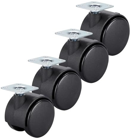 Lenkrollen Rollen Mit Bremsen, Möbelrollen Ohne Bremsen, Kleine Transportrollen Für Trolleys, Geräuscharm/Verschleißfest, Ersatzrollen Für Möbel, 4 Stück, Mit Schrauben/4 Nobrakes/30Mm(1.18In)