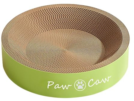 Katzenkratzbrett – Rundes Kratzpad, Katzenkratzbett | Robuster Recycling-Karton, Kratzbrett-Schlafnest, Katzenspielzeug in versunkener runder Schüsselform, Katzenkratzpad zum Schutz von Möbeln