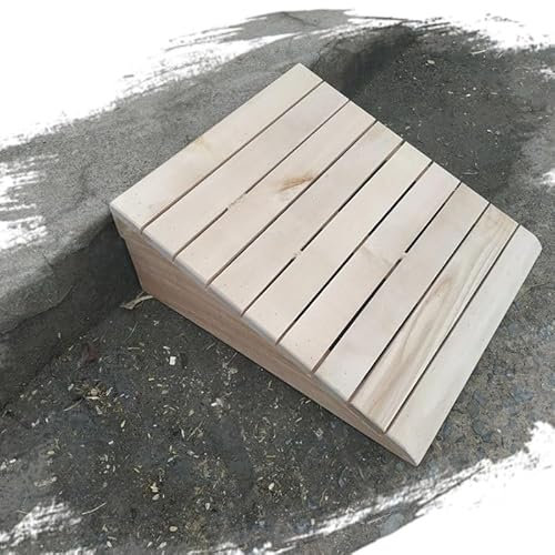 GSKFXJ 7cm 10cm 15cm Hoch Türschwellenrampe, Rollstuhlrampe Für Stufen, Holz Bordsteinkanten Rampe, Tragbare Leichte Schwellenrampe Mit Strukturierter Oberfläche(31 * 30 * 10cm/12.2 * 12 * 4in)