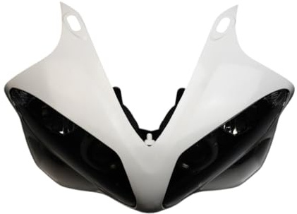 avdb-moto Kanzel/Frontverkleidung/Gabelkopf kompatibel mit YAMAHA YZF R1 YZF-R1 RN19 2007-2008 Pack : Kenzel + Schienwerfer (Unlackiert)