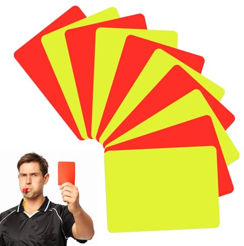 WLVinson 10 carte da arbitro, carta gialla e rossa, da calcio, da arbitro