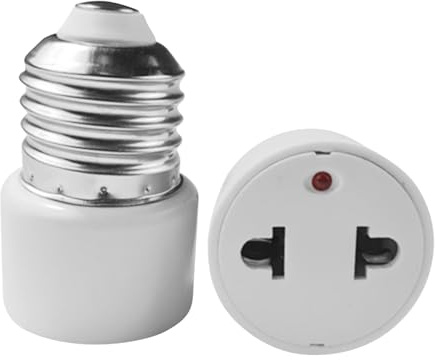2 Pièces Convertisseur E27 Cache-prises Avec Convertisseur Prise Adaptateur, Douille,Sortie D'ampoule Support De Lampe Brancher Ampoules pour la maison et le studio