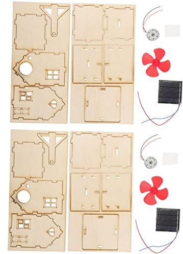 IMIKEYA 2sätze Solar Bausatz Für Junge Mädchen DIY Solarenergie Spielzeughaus Montage Bauspielzeug Wissenschaftliches Lernspielzeug Experimentierprojekte Geburtstagsgeschenk