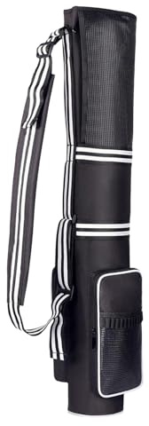 Golf Carry Bag, Golf Club Pack, faltbar, wasserdicht, leicht, Oxford Tasche mit Tee und Towel Zubehör für Reisen, Übung, Airplane Beginner Use, Schwarz, 22 x 90 cm
