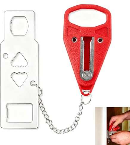 Portable Door Lock, Hotel Door Lock Travel Safety Extra Home Security for Privacy and Protection, Ideal for Hotels, Apartments, Dorms, Short-Term Rentals, Perfect for Business Trips and Solo Living