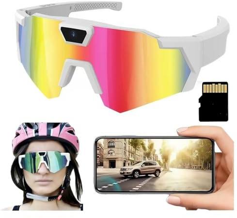 Ultra 4K Camera Glasses, 4K Ultra HD Baseball Glasses, Sports with Camera, 2026 Upgrade Wearable POV Action Camera for Baseball, Cycling, Outdoor Recording & Adventure.(Multicolor64G)