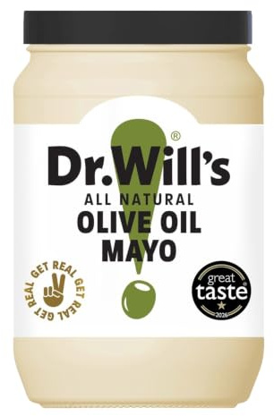 Dr. Will's Olive Oil Mayonnaise, Keto-Friendly & Seed Oil Free, 630g | A Mediterranean twist made with a blend of olive oils. British free-range egg yolks. Handmade in batches. Seed oil free.