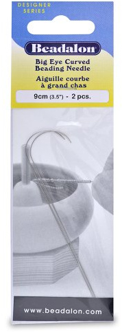 Beadalon 700A-300 Nadeln mit großem Öse, gebogen, 8,9 cm, 2 Stück