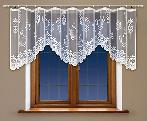 HAFT 214640/90 Konfektionierte Gardine, 90 x 300 cm, weiß