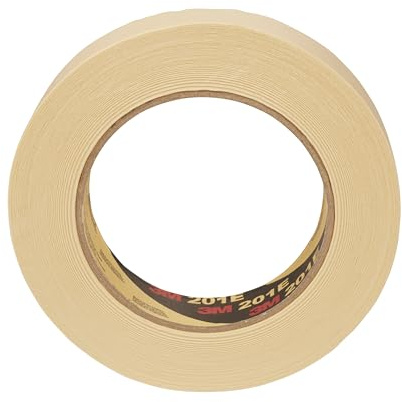 3M 2011850 Ruban Adhésif de Masquage Papier Crêpé 201E 18mm x 50 m Beige Lot de 12