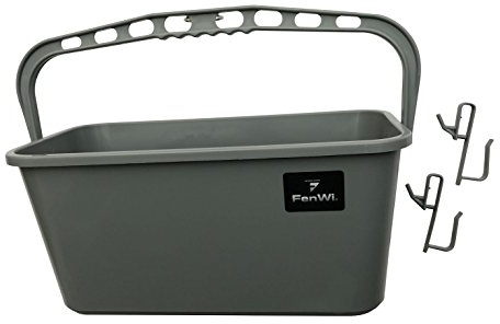 FenWi mittelgroßer Profi Wischeimer für die Fensterreinigung - 15 Liter Rechteck-Eimer 42x20cm / Putzeimer ideal für Kombi Fensterwischer 35/40cm