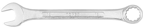 TOPEX Gabelringschlüsell - Maul-Ringschlüssel Ring Maulschlüssel Gabelringschlüssel - Ring-Maulschlüssel - Chrom-Vanadium Stahl Silber - Für Heimwerker und Profis geeignet – 15x175 mm