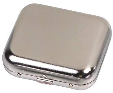 Sepilo Taschenascher Wien Metall Chrom Aschenbecher zum Mitnehmen ideal für unterwegs Taschenaschenbecher mit Ablage für die Reise - Mini Pocket Ashtray