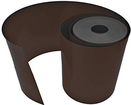 Sorton - Flexible Rasenkante Kunststoff, Beeteinfassung Rund - Beetumrandung PVC, Blumenbeet Umrandung unsichtbar - Rasen und Beetbegrenzung hergestellt aus altplastik (20 cm x 25 Meter, Braun)
