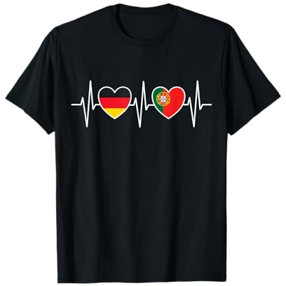 Deutschland und Portugal portugiesisch Fahne Flaggen T-Shirt