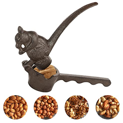 Nutcracker Heavy Duty Novelty Squirrel Pecan Walnut Plier Opener Tool | Cast Iron, Recycled Metal, Vintage Style