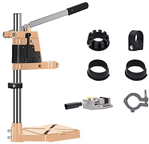 Drill Press Stand for Hand Drill Benchtop Drill Presses Stand High Versatility Hand Press Drill Holder with Clamp Base Drill Press Stand for Electric Drills DIY Tool Press Hand Drill Holder,C
