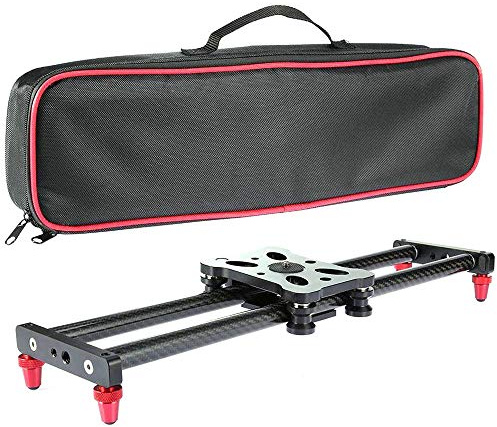 Supporto per lenti per fotocamera 40CM fibra di carbonio regolabile DSLR Camera Slider ripresa Stabilizzatore della guida for la macchina fotografica Fotografia Video Dolly cursore della pista Camera