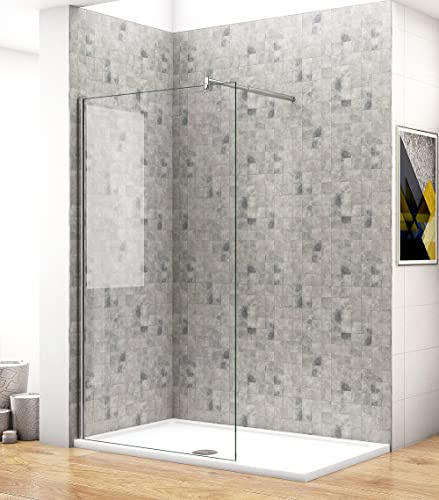 Acezanble Walk in Dusche 85x200cm Duschabtrennung Duschwand 8mm Nano Glas