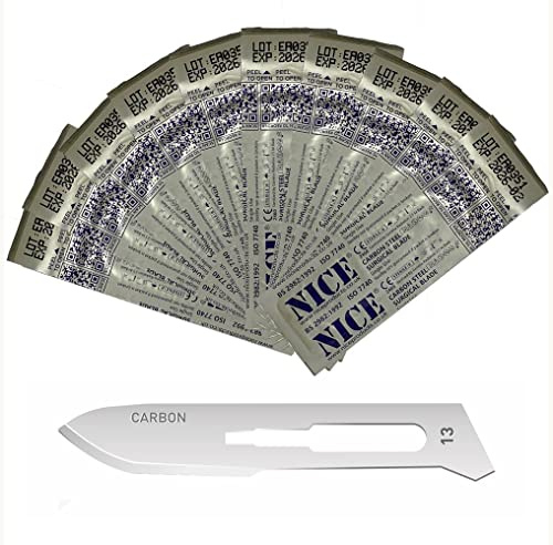 10 x NICE No.13 Sterile Carbon Steel CS13 Surgical Blades