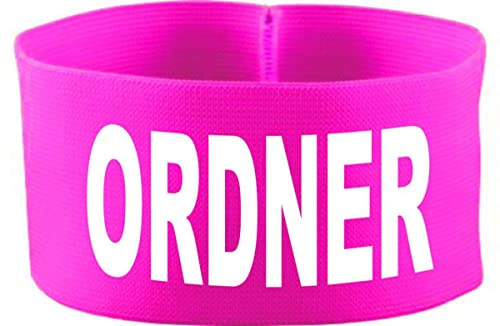Kleiner Fratz gummielastische Armbinde 5 cm Bedruckt mit Ordner (Farbe neonpink) (Gr. Senior - 28 cm)