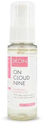 Skön On Cloud Nine Bio-Make-up-Entferner mit Vitamin E und Mandelöl, sanfter Gesichtsreiniger und wasserfester Augen-Make-up-Entferner für alle Hauttypen – entfernt Make-Up, Verunreinigungen und Smog