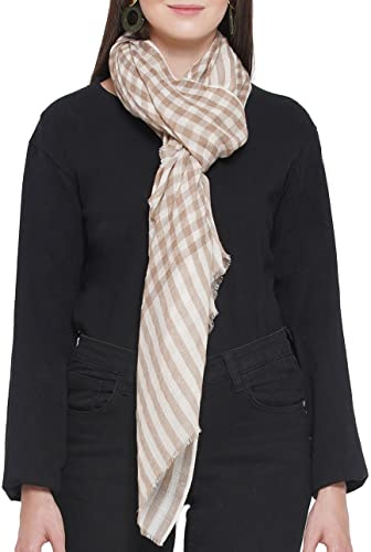 Kaschmirschal Hergestellt in Kashmir (Geschenkbox) Merinowolle Seiden kaschmir Mischung Extrem weicher langer Schal Frauen Manner Pashmina Herbst Winter Taupe Elfenbein