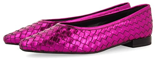 GIOSEPPO Bailarinas Color Fucsia de Piel Trenzada para Mujer eisgarn