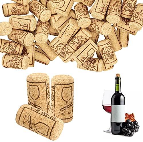 skytowards 50 PCS Tappi in Sughero da Vino Tappi di Sughero Naturale Tappi di Sughero Diritti Tappi di Bottiglia in Sughero Naturale per Vino o Decorazione Creazione Bricolage e Artigianato