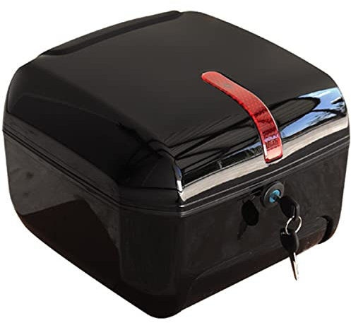 Caja superior trasera de la motocicleta Rectángulo Cola Maletero Equipaje Cerradura superior Caja de transporte Caja superior del casco Almacenamiento de equipaje con hardware de montaje / Verde / 35