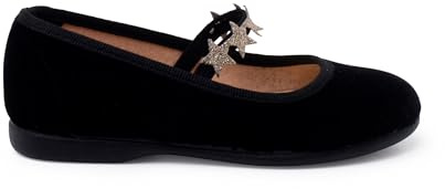 Pisamonas Ballerine Velluto Cinturino Elastico Stelline Misurare 28 Colore Nero