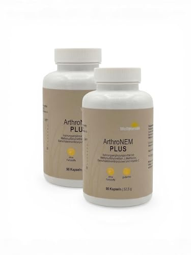 Wellpursan ArthroNem Plus - 2 x 90 Gelenkkapseln zur Unterstützung bei Arthrose & Gelenkschmerzen, Gelenk-Komplex mit MSM & Vitamin C, Nahrungsergänzung für Gelenke und Knorpel