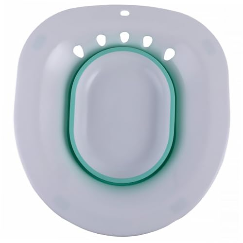 KOMBIUDA Faltbares Bidet Sitzbad Damen Klappbare Sitzbadewanne Damenbidet Weich Pvc Grün Mit Überlaufschutz Wandhaken Für Schwangere Erwachsene Hygiene