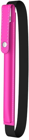 MoKo iPad Pencil Sleeve Pouch for Apple Pencil Pro, 1st/2nd Gen, USB-C - PU Leather with Buckle & Elastic Band, Pitaya Red