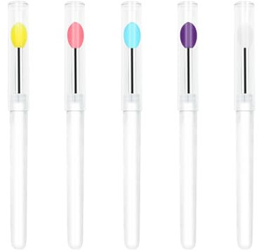 LuckyOpt Silikon-Lippenpinsel, wiederverwendbarer Lippenapplikator mit staubdichter Kappe, weicher Multifunktions-Lippenmaskenpinsel, Make-up-Applikator für Lidschatten, Lipgloss, Lippenbalsam,