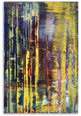 QINGYUAN Gerhard Richter Poster mit abstraktem Gemälde, dekorative Leinwand, Wandkunst, Wohnzimmer, Schlafzimmer, 40 x 60 cm