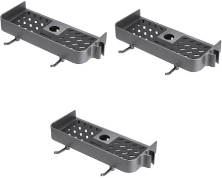 MAGICLULU 3 Pz supporto per doccia mensola da doccia mensola aste ripiano portaoggetti Cestino per barra scorrevole cassetti scorrevoli per armadi interni plastica
