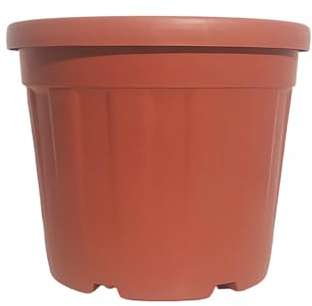 NG NICCOLAI VASO COSMO COLORE NERO O TERRACOTTA VARIE MISURE - PLASTICA RICICLATA E RICICLABILE - MADE IN ITALY (TERRACOTTA, 35,5/32,5x30,5(H) cm. - 20 LT)