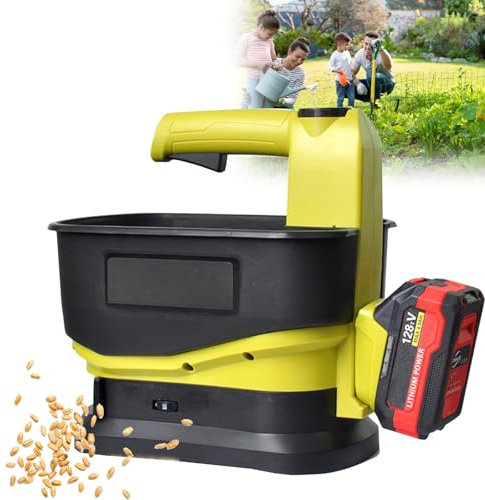 KYZTMHC Esparcidor de Semillas de Mano inalámbrico, esparcidor de Semillas de Mano de 5,5 l, esparcidor de Fertilizante de Mano, para Semillas de césped, piensos y Fertilizantes
