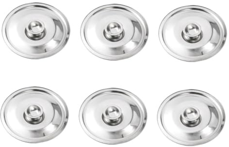 HOMOBABE 6 Kleine Edelstahl-Topfdeckel Mit Griffen Hitzebeständige Universaldeckel Für Pfannen Töpfe Bratpfannen Und Schüsseln Präzise Versiegelung Leicht Zu Reinigen 4.72 Zoll